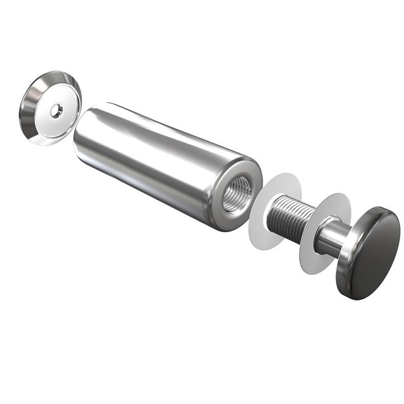 Entretoises Murales (Filetées) avec platine – ∅ 25mm (1″) Projection 75mm (3″)