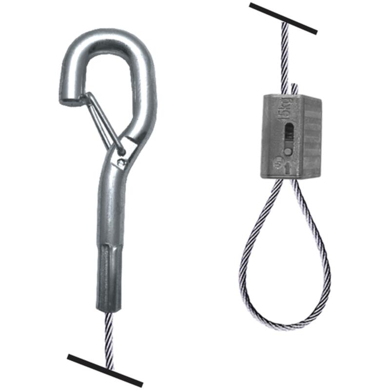 Kit de suspension 16.5' (5m) Crochet - Galet aujustable