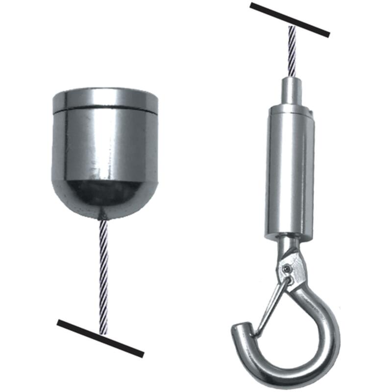 Kit de suspension 6.5' (2m) Embout plafond - Crochet