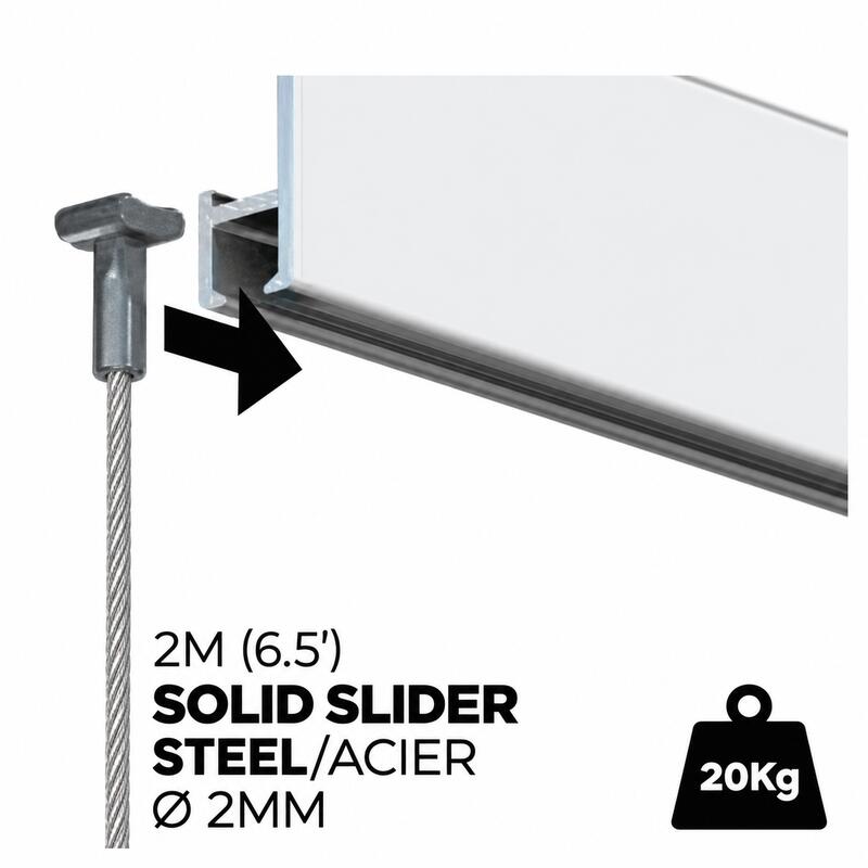 Fils de Suspension (Solid Slider Acier) – 2m (6,5′)